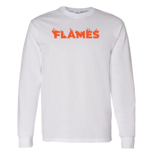 Gildan Unisex Flames Printed Long Sleeve Thumbnail