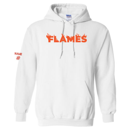 Gildan Unisex Flames Printed Hoodie Thumbnail