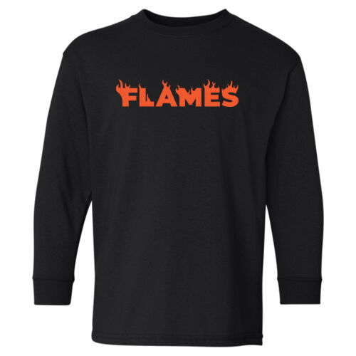 Gildan Youth Flames Printed Long Sleeve Thumbnail