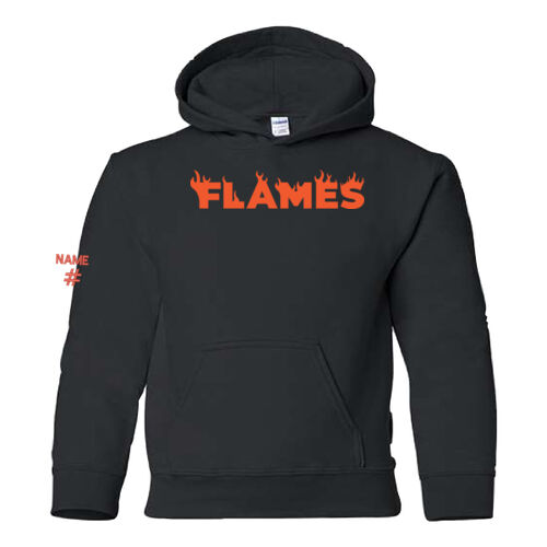 Gildan Youth Flames Printed Hoodie Thumbnail
