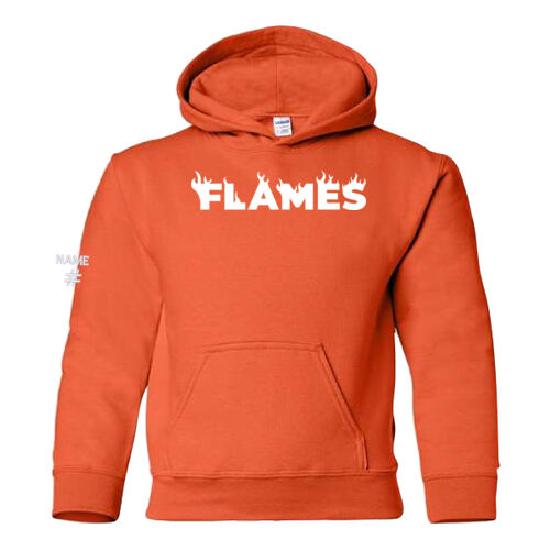 Gildan Youth Flames Printed Hoodie Thumbnail